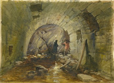 Tunnel unter der Via Dolorosa, Jerusalem, 1869 von William Crimea Simpson